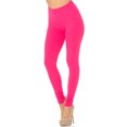 thumbnail image 1 of Buttery Smooth Basic Solid Leggings - EEVEE Fuchsia One Size Regular, 1 of 2