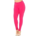 thumbnail image 1 of Buttery Smooth Basic Solid Leggings - Extra Plus Size - 3XL 4XL 5XL - EEVEE Fuchsia XPlus One Size, 1 of 2
