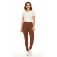thumbnail image 1 of Buttery Smooth Basic Solid Leggings - Extra Plus Size - 3XL 4XL 5XL Mocha One Size Plus, 1 of 1