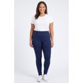 thumbnail image 1 of Buttery Smooth Basic Solid Leggings - Extra Plus Size - 3XL 4XL 5XL Navy One Size Plus, 1 of 1