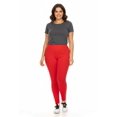 thumbnail image 1 of Buttery Smooth Basic Solid Leggings - Extra Plus Size - 3XL 4XL 5XL Red One Size Plus, 1 of 1