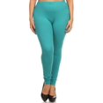 thumbnail image 1 of Buttery Smooth Basic Solid Leggings - Extra Plus Size - 3XL 4XL 5XL Teal One Size Plus, 1 of 2