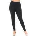 thumbnail image 1 of Buttery Smooth Basic Solid Leggings - Plus Size - 1XL 2XL 3XL - EEVEE Black One Size Plus, 1 of 2