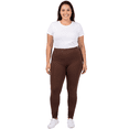 thumbnail image 1 of Buttery Smooth Basic Solid Leggings - Plus Size - 1XL 2XL 3XL - EEVEE Brown One Size Plus, 1 of 1