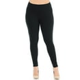 thumbnail image 1 of Buttery Smooth Basic Solid Leggings - Plus Size - 1XL 2XL 3XL - New Mix Black One Size Plus, 1 of 2