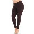 thumbnail image 1 of Buttery Smooth Basic Solid Leggings - Plus Size - 1XL 2XL 3XL - New Mix Brown One Size Plus, 1 of 1
