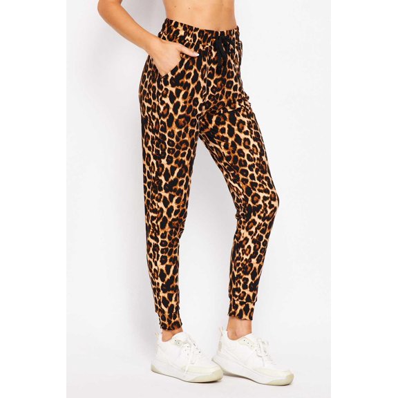 Buttery Smooth Bold and Beautiful Leopard Joggers - New Mix Brown L