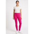 thumbnail image 1 of Buttery Smooth High Waisted Basic Solid Leggings - 3 Inch Waist Fuchsia One Size Regular, 1 of 1