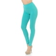 thumbnail image 1 of Buttery Smooth High Waisted Basic Solid Leggings - 3 Inch Waist Mint One Size Regular, 1 of 1