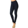 thumbnail image 1 of Buttery Smooth High Waisted Basic Solid Leggings - 3 Inch Waist Navy One Size Regular, 1 of 1