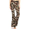 thumbnail image 1 of Buttery Smooth Olive Camouflage Bell Bottom Leggings Olive L, 1 of 2