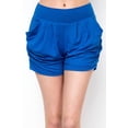 thumbnail image 1 of Buttery Smooth Solid Basic Harem Shorts Blue S/M, 1 of 1