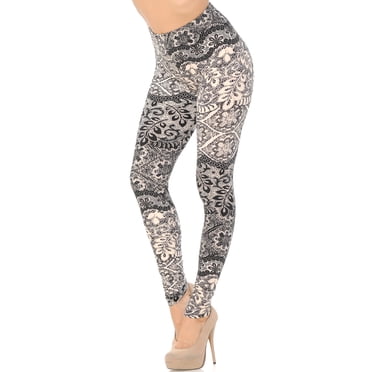Buttery Soft High Waist Leggings – Animal Print, 27" Inseam, Tummy Control, Women's Regular & Plus