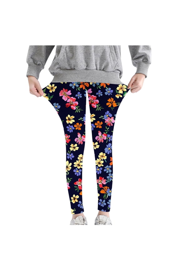 Buttery Soft Leggings for Girl Leggings for Girls Soft Comfortable Leggings for Kids In 3-8 Years Ankle Length Girls Printed Leggings Multicolor 5 Years