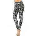 thumbnail image 1 of Buttery Soft Zebra Extra Plus Size Leggings - 3X-5X (XPlus One Size,Black), 1 of 2