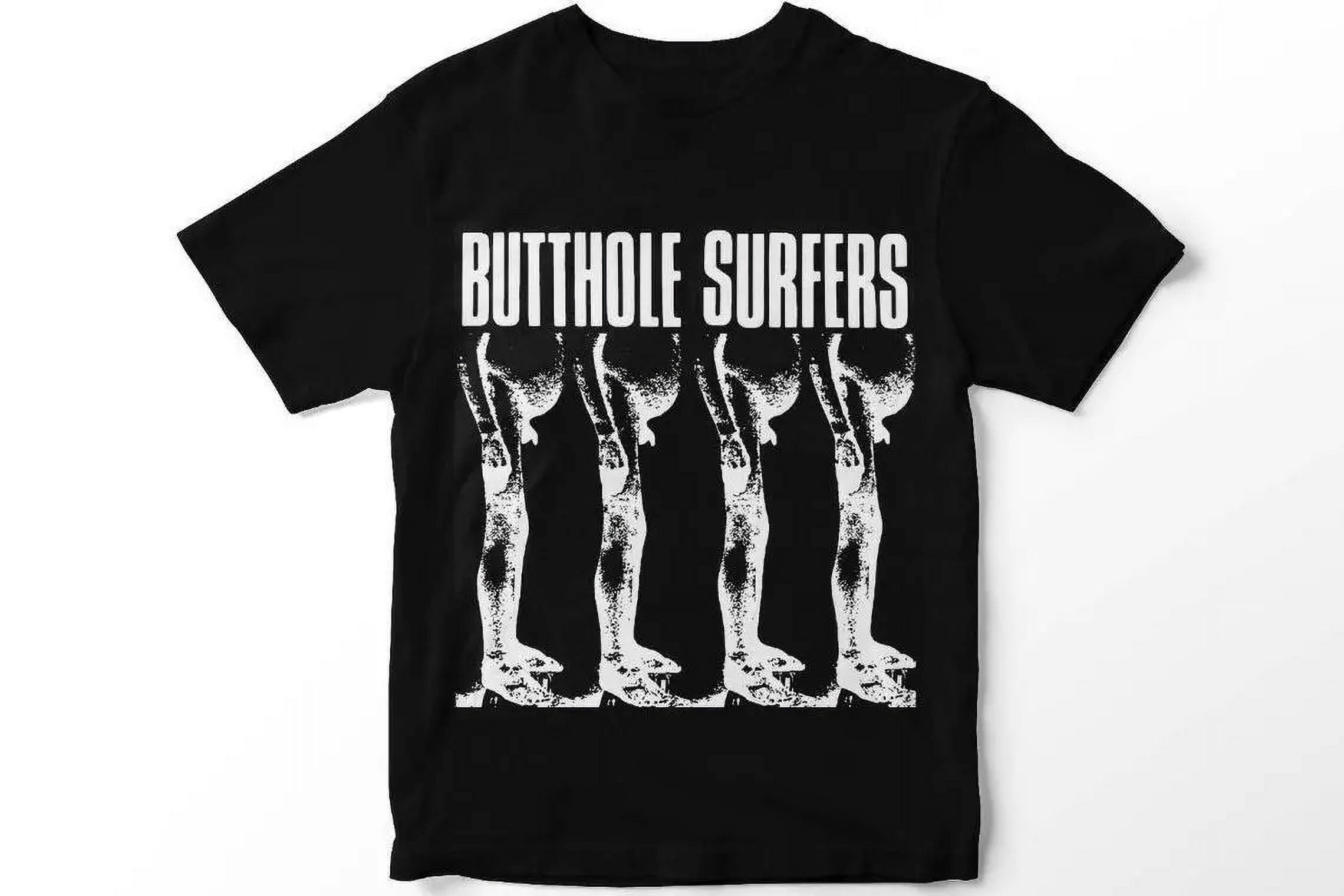 BUTTHOLE SURFERS Tシャツ Black rubberwear Butthole Surfers Tour Short Sleeve Black Unisex All Sizes T