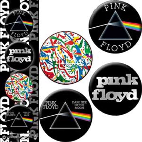 Button - - Black Logo Set of 4 Pin Pack Toys New