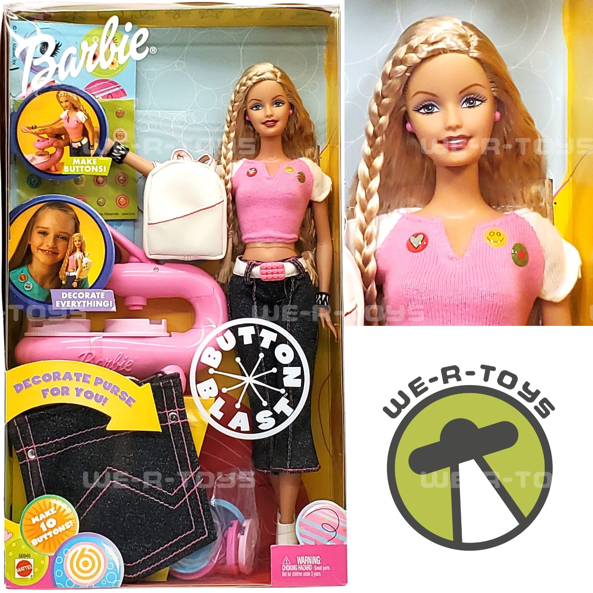 Button Blast Barbie Doll 2002 Mattel 56946