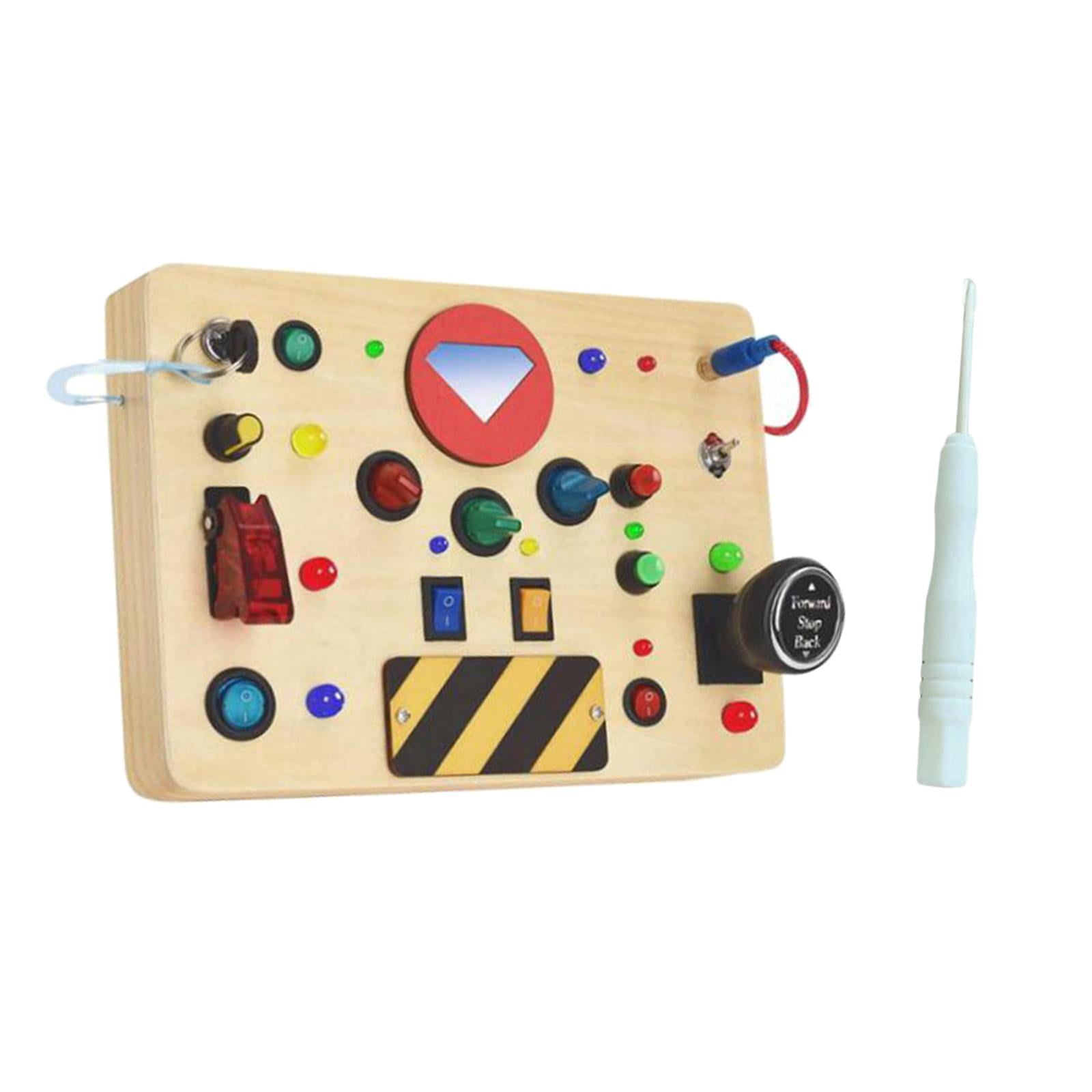 Button Busy Board Activity Board Lights Develop Basic Motor Skills Montessori Toy Lights Switch
