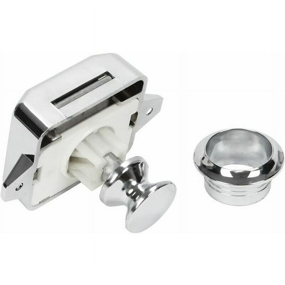 Button Camping Car - Door Lock And Latch Close Closet Button Rv Rv Rv Rv (Silver)