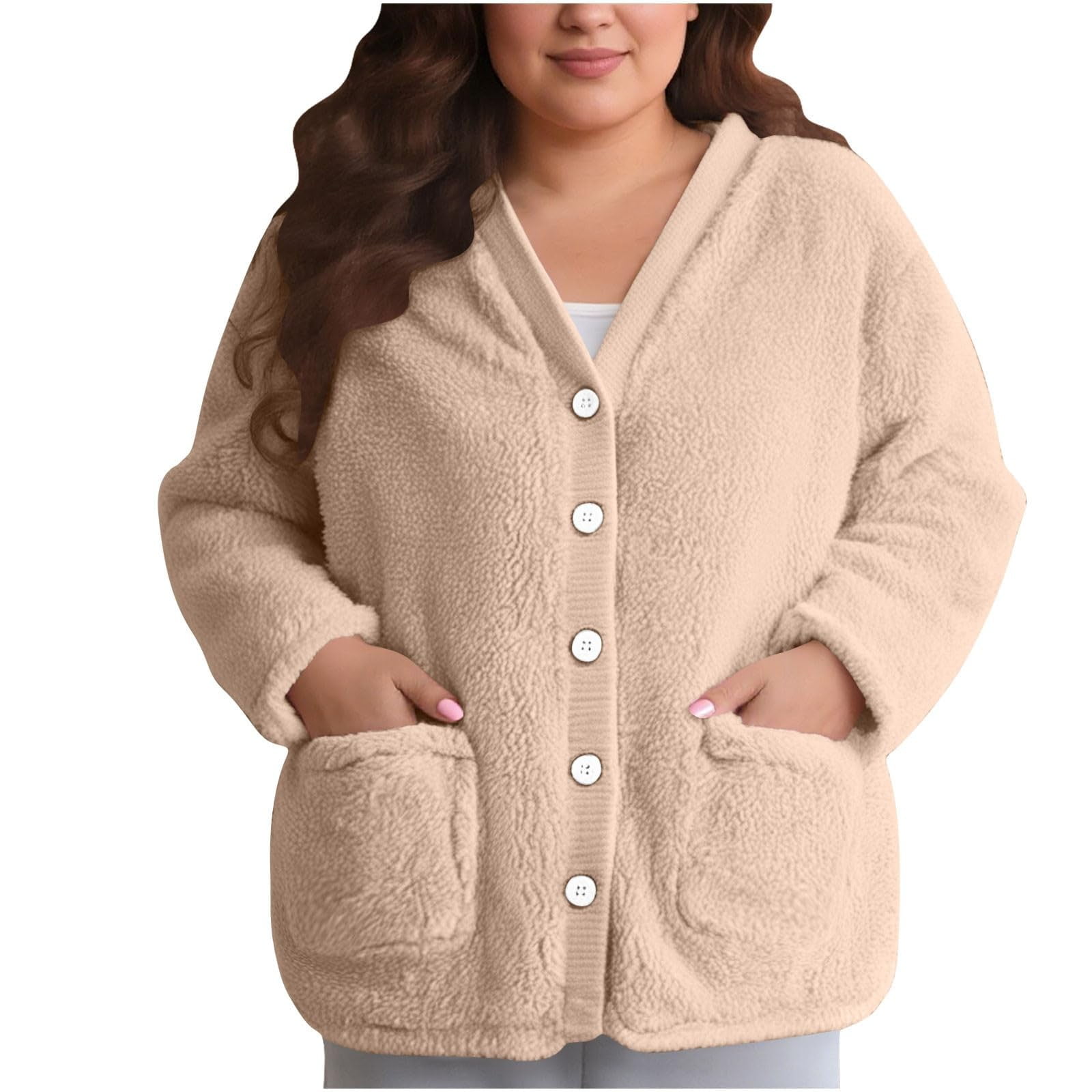 Button Down Cardigan for Women Button Front V Neck Cardigan with ...