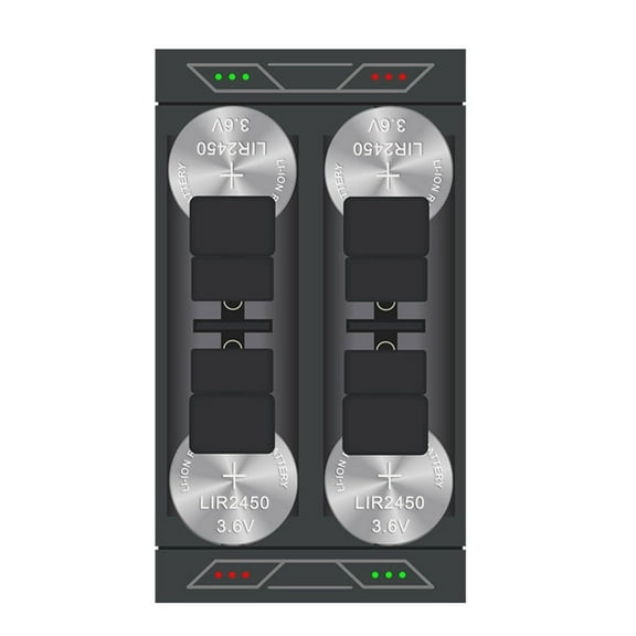 Button Cell Charging Adapter for LIR2450 LIR2477 MultiSlot Charging Adapter Energy Efficient Designs
