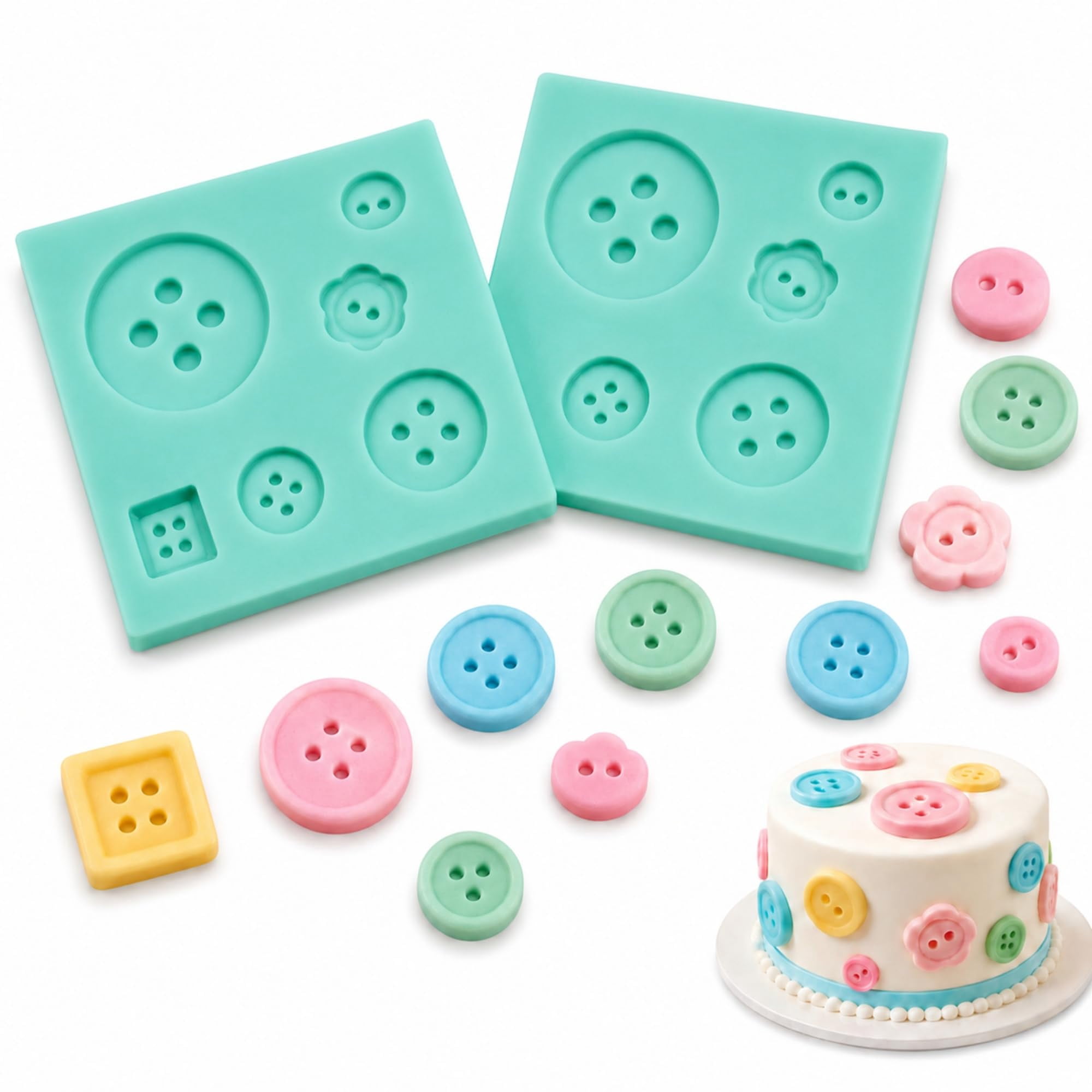 Button Chocolate Mold, Food Grade Silicone Chocolate Candy Mold for ...