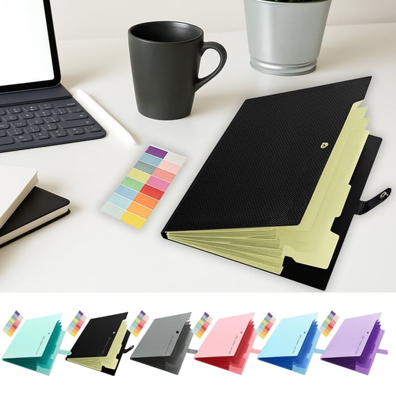 Button Closure File Folder A4 Size Plastic Document Organizer Snap Envelope for Office Supplies Home Filing by PALIFEUR