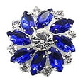 thumbnail image 1 of Button Covers,Button Shirt Covers,Crystal Rhinestone Button Covers,Flower Sleeve Buttons Cover Decorative Button Covers,Detachable Shirt Button Clips(Sapphire Blue 10pcs 1.1in)from QiwagFerng, 1 of 8