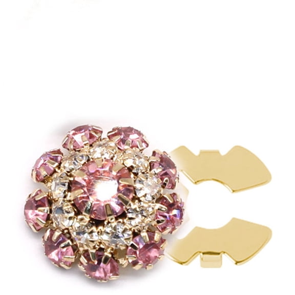 Button Covers Rhinestones Button Covers Flower Button Covers Decorative Button Attend Accessories for Shirt Jeans