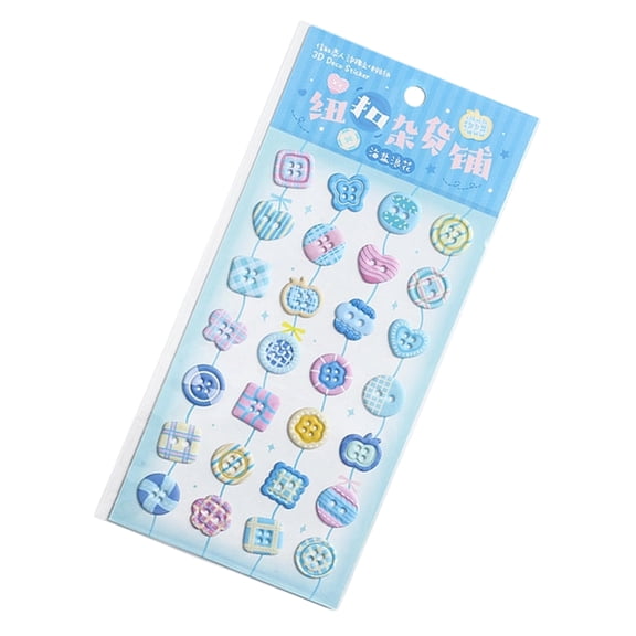 Button Decorative Foam Sticker for Kids Craft Scrapbooking Planner Journals Notebook Kid Sticker for Classroom Rewarding