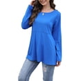 thumbnail image 1 of Button Down Back Sweater Blue X-Large, 1 of 6