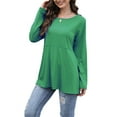 thumbnail image 1 of Button Down Back Sweater Green Small, 1 of 2