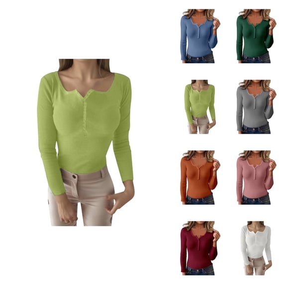 Button-Down Collar Knit Sweater for Women – Long Sleeve Pullover Tunic Top, Soft Lightweight Cozy Casual Blouse, Versatile Winter Comfortable Basic