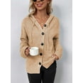 thumbnail image 1 of Button-Down Long Sleeve Hooded Sweater, 1 of 11