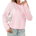 thumbnail image 1 of Button Down Long Sleeve Lightweight Crewneck Casual Knit Striped Cardigan, 1 of 7