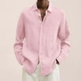 thumbnail image 1 of Button Down Shirt for Men Casual Regular Fit Soft Shirts Loose Comfortable Fashion Summer Clothing Red Size XXXL, 1 of 7