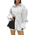 thumbnail image 1 of Button Down Shirt for Women Long Sleeve Blouses Tops Business Casual Work Outfits White S, 1 of 7