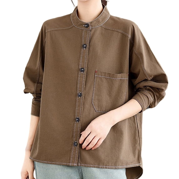 Button Down Shirts For Women Sevevn Womens Oversized Shirt Jacket Button Down Long Sleeve Fall Casual Shackets
