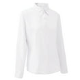 thumbnail image 1 of Button Down Shirts for Women, Classic Fit Long Sleeve Blouses Comfortable Tops for Work Business Casual Dressy, White, 1 of 9