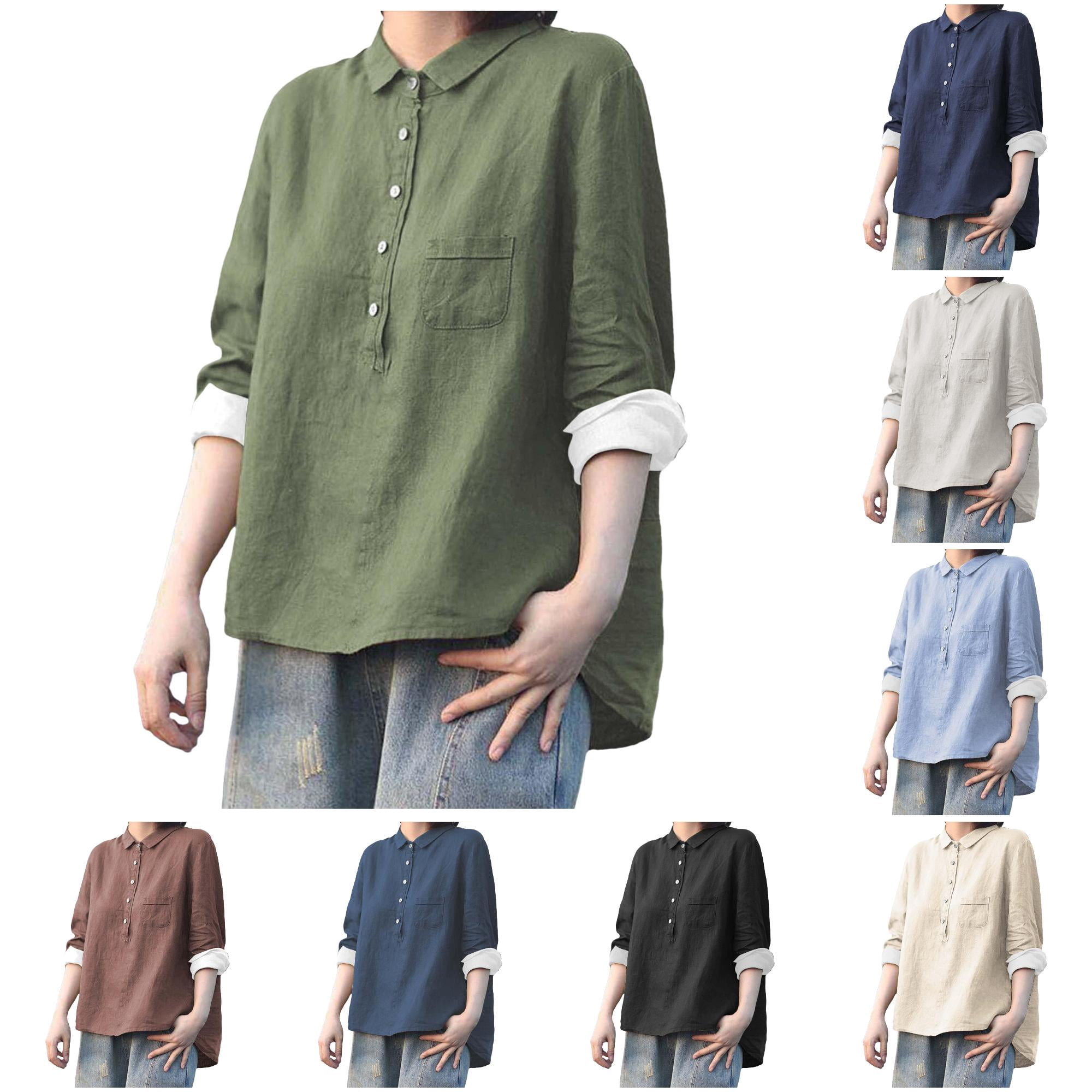 Button Down Shirts for Women Long Sleeve Button Up Shirt Texture Off ...