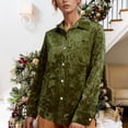 thumbnail image 1 of Button Down Shirts for Women Work Business Tops Long Sleeve Collared Solid Color Summer 2026 Dressy Blouses, 1 of 5