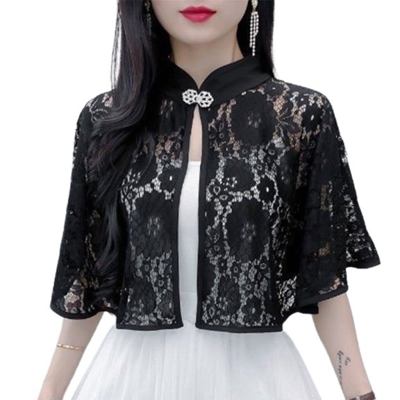 Button Down Trim Superimpose Garment Layering Part Shawls and Wraps Comfortable Cover Up For Various Epochs