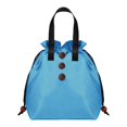 thumbnail image 1 of Button Drawstring Lunch Tote Bag Primary School Middle Elementary Lightweight Water Resistant Portable Handheld Food Storage Bag, 1 of 3
