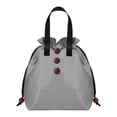 thumbnail image 1 of Button Drawstring Lunch Tote Bag Lightweight Water Resistant Portable Handheld Food Storage Bag, 1 of 3