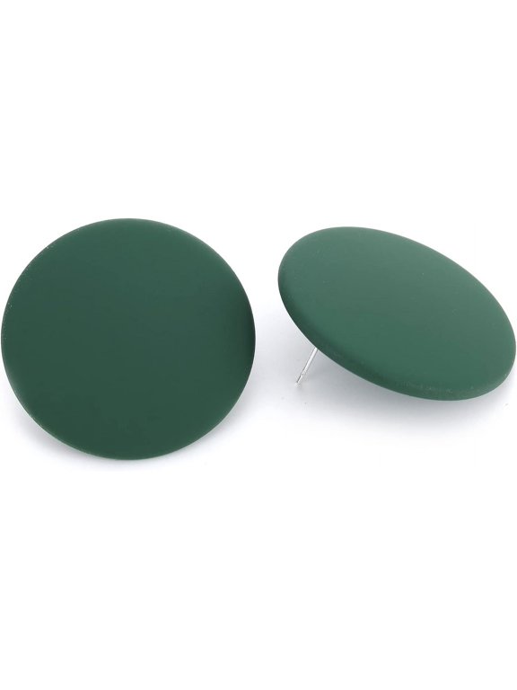 Button Earrings, Large Round Acrylic Stud Earrings For Women[Z5902]