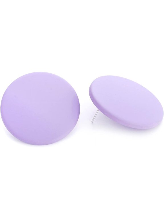 Button Earrings, Large Round Acrylic Stud Earrings For Women[Z5909]