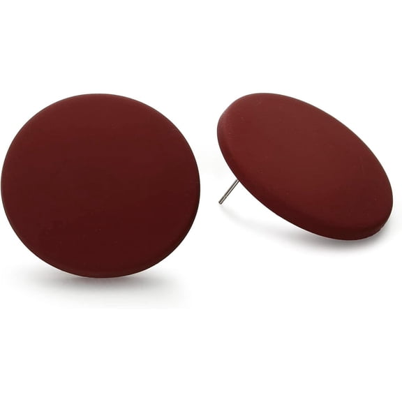 Button Earrings, Large Round Acrylic Stud Earrings For Women[Z5911]