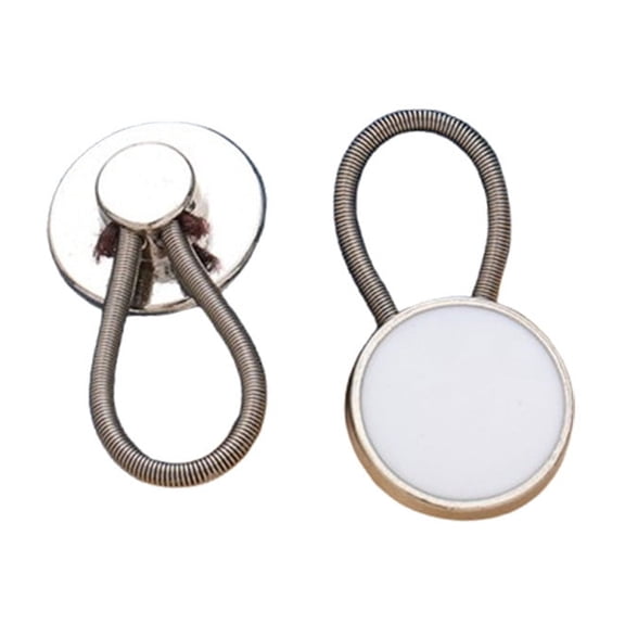 Button Extender for Dress Shirts Adjustable Pant Waistband Extender Button 24 Pcs Alloy No Sewing Easy Use for Collar Pants Trousers