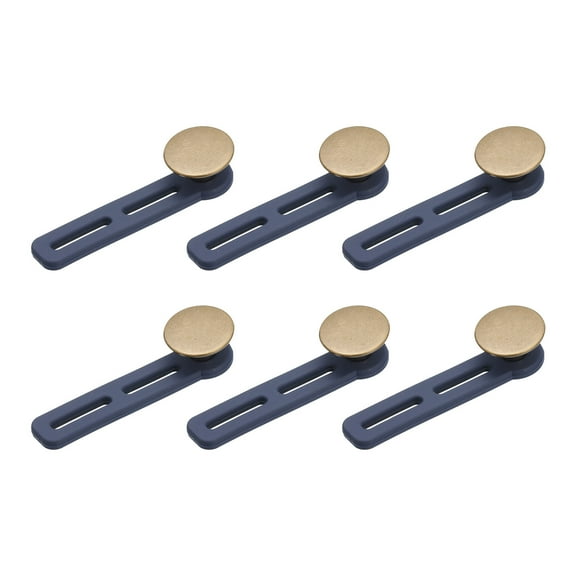 Button Extenders, 6pack - Silicone Pants Waist Extension(Light Copper,2.13")